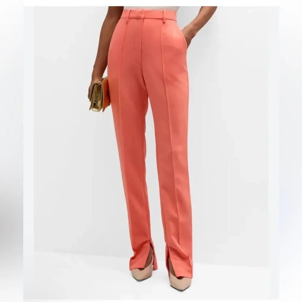 Acler Newland Zip-Hem Suiting Pants - Gerbera Pink $430
